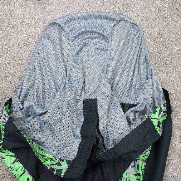 Nike Swim Trunks Mens XL Black/Green Lined Polyester Drawstring w/ 11" inseam - Picture 7 of 12